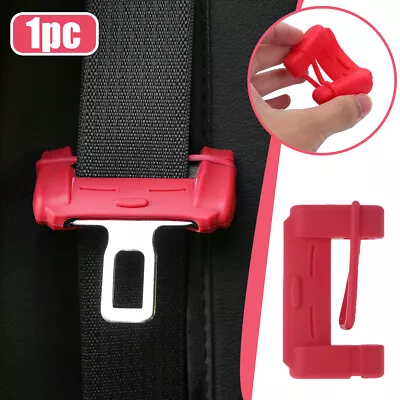 1x Red Auto Car Seat Belt Buckle Clip Anti-Scratch Cover Protector Accessories • $5.24