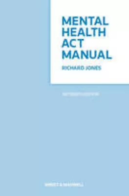 Mental Health Act Manual Paperback Richard Jones • £5.66