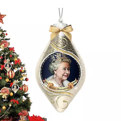 Queen Elizabeth Memorial Pendant Queen Platinum Jubilee Christmas Tree Ornament • $7