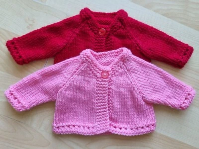£8.99 • Buy Set Of 2 Cardigans To Fit 14 Inch Baby Dolls/My First Baby Annabel (5)