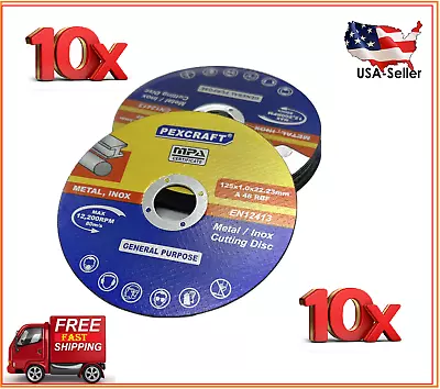 10 Pack Cut Off Wheels 4.9  Metal & Stainless Steel Angle Grinder Cutting Disc • $10.95