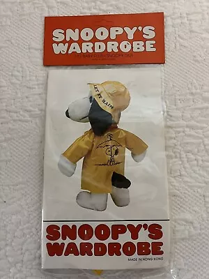 Vintage 11” Snoopy Plush Raincoat Outfit: New Unused Unopened  Mint Condition • $17.95