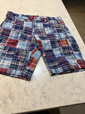 Brooks Brothers  Mens Size  36 Madras Plaid Shorts Patchwork • $19.99