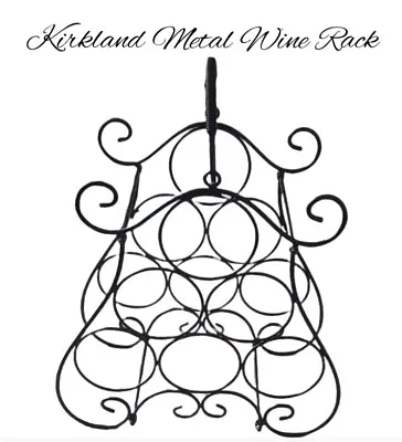 Kirkland's Home Bronze Metal Wine Rack For 6 Bottles Freestanding 18 Inches • $22.50