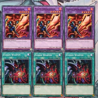 $4.87 • Buy 3 X SBC1-ENB22/I29 Flame Swordsman/Fusion Weapon Common 1st Edition YuGiOh Mint