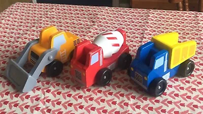 **Melissa & Doug 3 X Chunky Construction Vehicles Toddler Toys** • £2