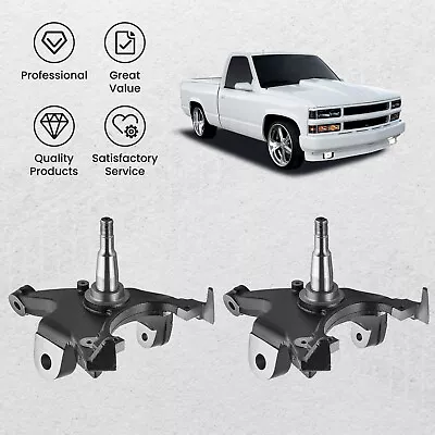 2  Drop Spindles For Chevrolet Silverado C1500 GMC Sierra 1.25  ROTOR 2WD 88-98 • $144.98