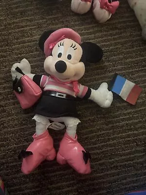 Walt Disney Disneyland Resort Parks Minnie Mouse France French Flag Plush Doll • $8