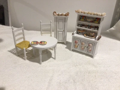 £18 • Buy Dolls House Furniture. Dresser, Tall Cupboard , Table & Chairs