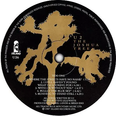 U2 Record Label Vinyl Stickers. Joshua Tree Boy Rattle & Hum Bono The Edge • $2.49
