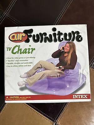 Vintage 90’s  Purple Intex Air Furniture TV Chair New In Box • $29.95