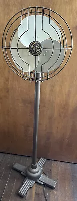 Vintage 1936 Art Deco General Electric GE Floor Pedestal Fan 49X714 • $200