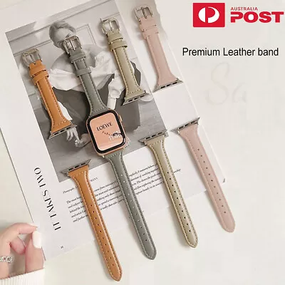 $13.99 • Buy Genuine Leather Iwatch Wrist Strap Band For Apple Watch Series 8 7 5 432 6 38-44