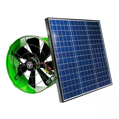 Quietcool Attic Fan Adjustable Solar Panels+Built-In Screen+Thermostat+Gable • $346.84