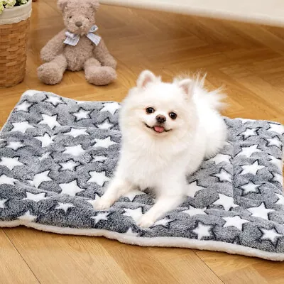 Pet Dog Bed Mat Warm Plush Soft Pad Dog Cat Pad Sleeping Bed Cushion Washable • $8.49