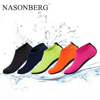 Mens Quick Dry Water Aqua Shoes Swim Surf Beach Pool Yoga Exercise Skin Socks • £8.99