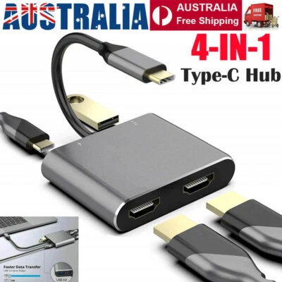 $17.45 • Buy Adapter USB 3.0 Docking Station Type-C To Dual HDMI USB C Hub Screen Expansion