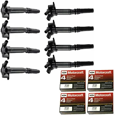 Motorcraft Platinum Spark Plug & Ignition Engine Coil Set For Ford F-250 6.2L V8 • $310.07