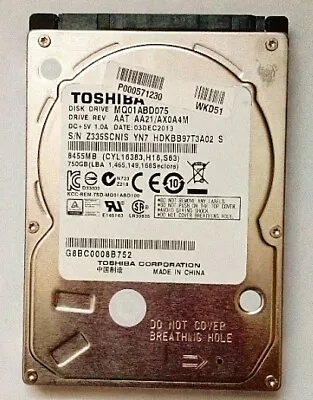 Various Brand 750gb Sata 2.5  Internal Laptop Hard Drives • £13.50