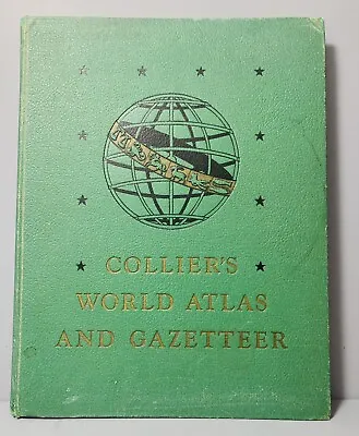 Collier's World Atlas & Gazetteer 1947 Vintage Book! • $18.99