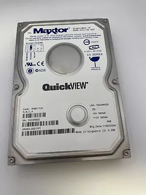 4R080L0 Maxtor 80GB 5400 RPM IDE 3.5  HDD • $30