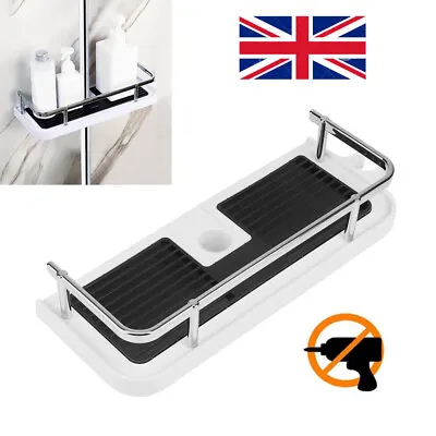 £7.89 • Buy Bathroom Shelf Shower Pole Caddy Rack Storage Organiser Tray Holder Accessory UK