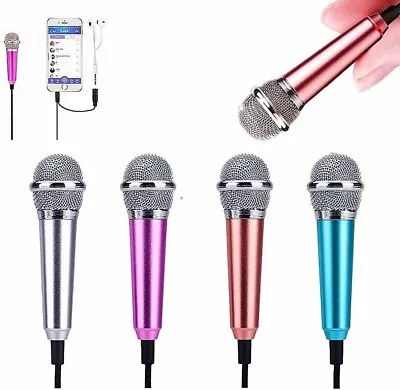 Mini Microphone Portable Vocal Instrument Microphone For Mobile Phones Laptops • $4.34