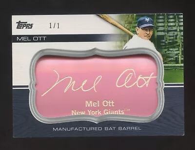 2010 TOPPS MEL OTT 1/1 BAT BARREL *PINK BAT BARREL Mother's Day SPECIAL* HOF WOW • $999.99