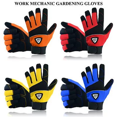 Work Gloves Mechanics Tradesman Hand Protection Farmer's Gardening DIY Builders • £5.89