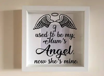 £2.49 • Buy Box Frame Vinyl Decal Sticker Wall Art Quote I Used To Be My Mums Angel Wings