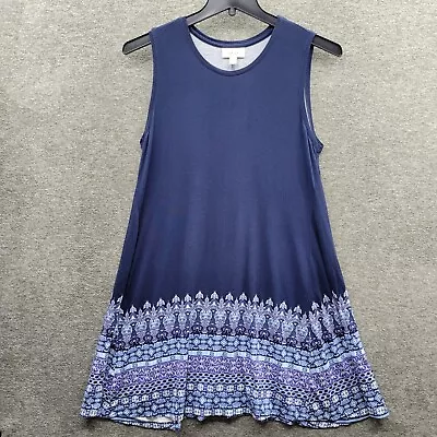 Style & Co Flip Flop Dress Women's Petite XL Blue Paisley Border Print NWT • $14.99