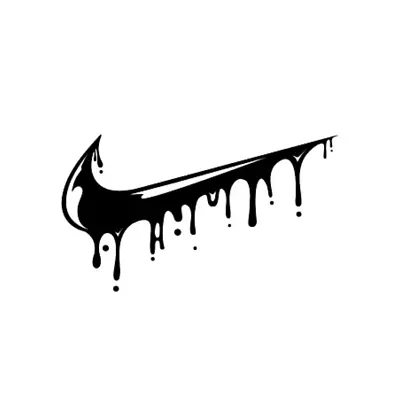 Dripping Nike Tick - Vinyl Decal - 13 X 7cm • $7.95