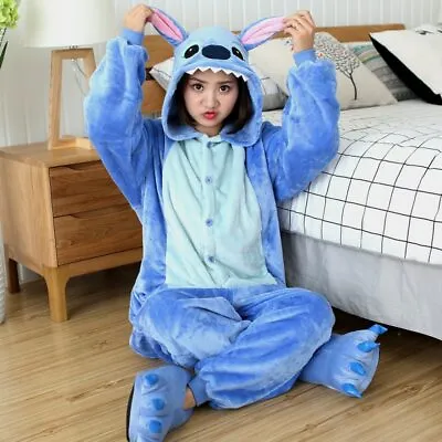$47.21 • Buy New Winter Stitch Pajamas Sleepwear For Women Men Unisex Nightie Home Clothes 