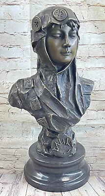 Vintage Bronze Female Bust By Emmanuel Villanis 'Bohemienne' French 1858 1914 • $699