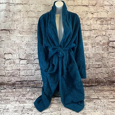 Perry Ellis Portfolio Men's Moroccan Blue Comfort Soft Touch Mid Length Robe OS • $24.47