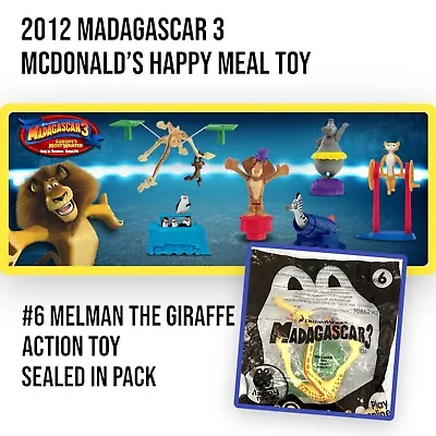 2012 McDonalds MADAGASCAR 3 Melman The Giraffe #6 Animal Figure Toy Happy Meal • $6.99