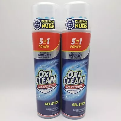 OxiClean MaxForce Stain Remover Gel Stick (2 Pack) 6.2 Oz Precision Nubs NEW • $10.98
