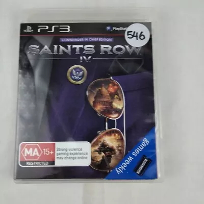 Saints Row IV (4) PS3 PlayStation 3 Ex Blockbuster Rental Game With Manual  • $10.95