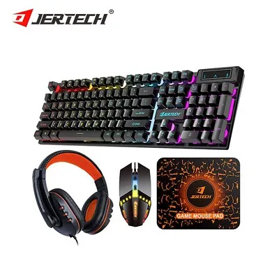 New Unopened Gamers Set Rgb Keyboard  Mouse  Headset And Mat 4 Piece Combo • $26.99