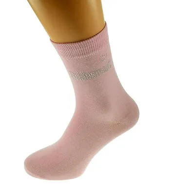£6.99 • Buy Pink Diamante Hen Socks - Bridesmaid - Design Ladies Socks UK 4-8 X6CH02