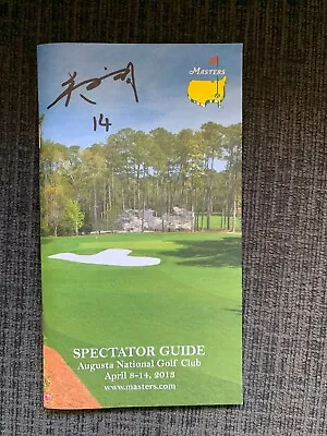 2013 Masters Augusta National SPECTATOR BOOK Tianlang Guan China Auto Signed JSA • $45.99