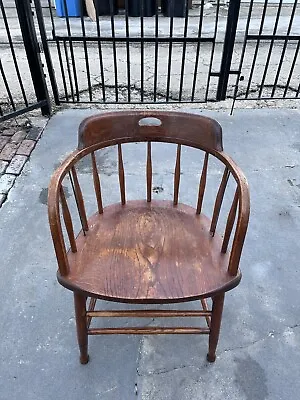 Antique Windsor By S. BENT & BROS Colonial Maple Wood Arm Chair  • $149.97