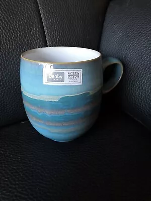 £20 • Buy Large Denby Azure Coast Mug  Horizontal Wave Design 