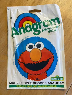 Vintage Elmo Sesame Street Anagram Mylar Balloon Metallic Foil 18  • $18.99