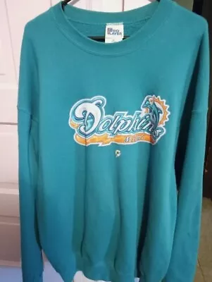 Miami Dolphins Aqua Starter Pro Line Vintage Crewneck Sweater Men XXL 1994 • $40