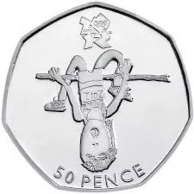 ATHLETICS - LONDON 2012 OLYMPIC 50p FIFTY PENCE COIN - CIRCULATED BUT GOOD COND • £4.99