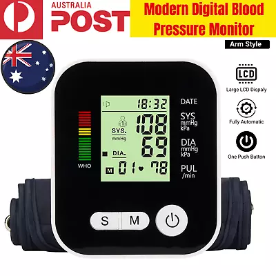 Automatic Digital Blood Pressure Monitor Upper Arm BP Machine Heart Rate Meter A • $22.99