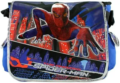 Marvel - Spiderman Messenger Bag - School Book Bag Diaper Bag Blue - Action • $18.95