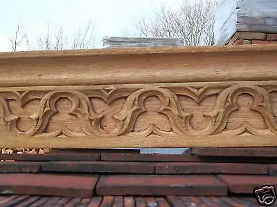 HAND CARVED OAK CORNICE AND BASKET TRACERY (per Metre) • £165
