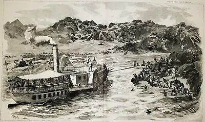 W. L. WYLLIE (1851-1931) Antique Original SIGNED Victorian ENGRAVING Nile Ship • £241.05